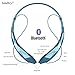 LeadTry Music Bluetooth Headphones Wireless Sport Stereo In-ear Noise Cancelling Earphone Headset Running Gym Exercise Earbud Neckband with Microphone for Apple Iphone Ipad Samsung Sony Blue