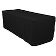 2 Pack Black Tulle Table Skirt Tablecloth For 6 Foot Rectangle Tables Birthday Table Cloths Ruffle Tutu Table Skirt Stretch Fitted Table Covers Retiremen