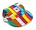 Happy Hours - Small Pet Dog Cat Baseball Visor Sports Hat Cap Puppy Summer Baseball Outdoor Ear Holes Sunbonnet Outfit Elastic Leather Neck Strap 6 Colors 2 (Stripes, Size S)