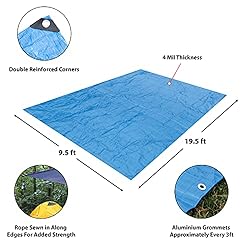 Performance Tool W6009 (10 x 20 ft) Tarp Cover Blue