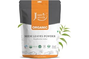 Just Jaivik 100% Organic Neem Leaves Powder - USDA Certified Organic, 227 GMS / 1/2 LB Pound / 08 Oz - Azadirachta Indica - Promoting Healthy Hair and Clear Skin (an USDA Organic Certified Herb)