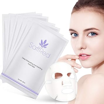 Download Amazon Com Deep Moisturizing And Hydrating Facial Mask By Saffred Natural Moisturizing Face Mask Sheet That Protects Skin From Drying Out Pack Of 6pcs Beauty PSD Mockup Templates