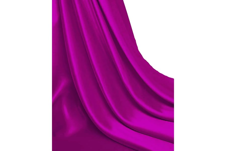 MDS Satin Fabric 2 Yards, 44" Wide, Silky Smooth Charmeuse Sateen Cloth for Wedding Arch Drapery Panel Backdrop Party Event B