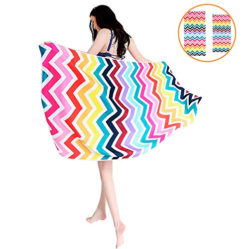 Winthome Microfiber Beach Towels Set 2 Pack Extra Large(59x29+39x19.5) Lightweight, Quick Dry Towel,Sand Free Towel for Beach, Travel, Swim, Pool, Camping, Outdoors and Sports - Thumbnail 2