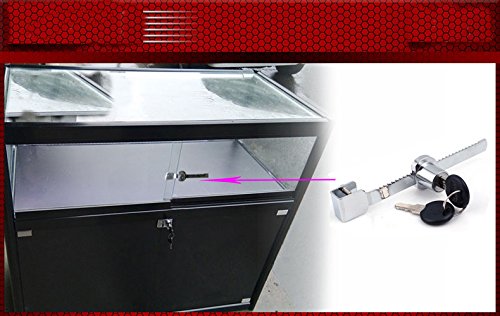 SpeedDa 3 Pcs Drawer Display Case Showcase Sliding Glass Door Lock w 6 Keys - Thumbnail 3