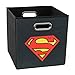 Superman Logo Folding Storage Bin, Black
