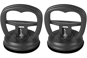 JOYCOURT 2PCS Car Dent Puller Kit Handle Lifter, Car Dent Puller Remover Tool, Powerful Suction Cup for Car Dent Repair, Glass and Tiles Lifting, and Objects Moving, Suitable for Most Car Models (Black)