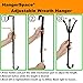 HangerSpace Wreath Hanger for Front Door, Over Door Wreath Hook Wreath Holder Adjustable Length 15 inch - 24 inch with 2 Magnets Christmas Decoration - Nickel