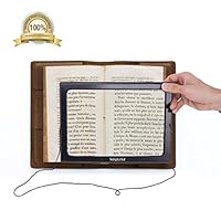 Magnifier Magnifying Glass LED Lighted Illuminated Hands Free Large Rectangular Full Page Foldable3X Desktop Portable for Elder Kids