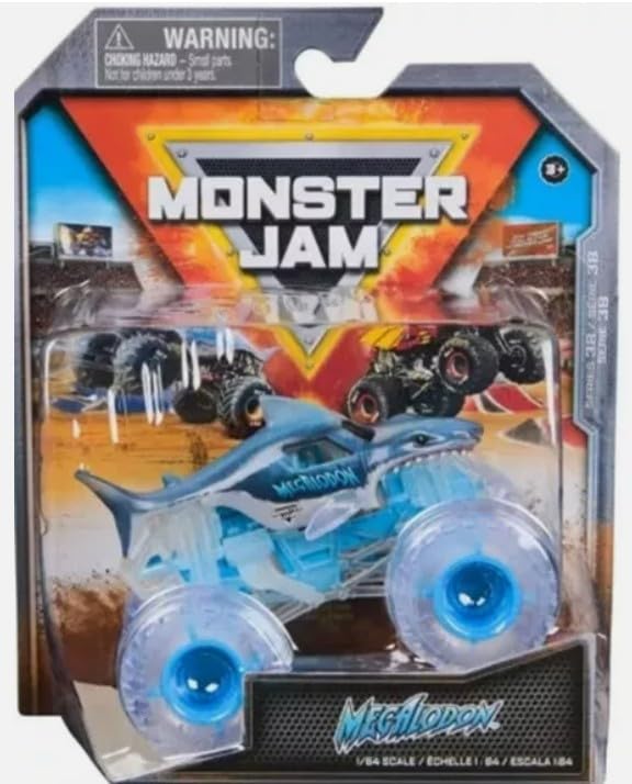 Monster Jam 2024 Official 1:64 Diecast Truck Series 38 Ghost Crew Megalodon Chase