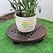 MORINN Wood Plant Stand 16 inch with Wheels, Plant Caddy Indoor, Pot Holder Round Planter Dolly with Castersthumb 3