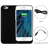 iPhone 6/6S Battery Charger Case - 3100mAh Cell Phone Battery Pack, Back Up Power Bank, Portable Charging Case for iPhone6 6S - MFI Apple Certified, Black