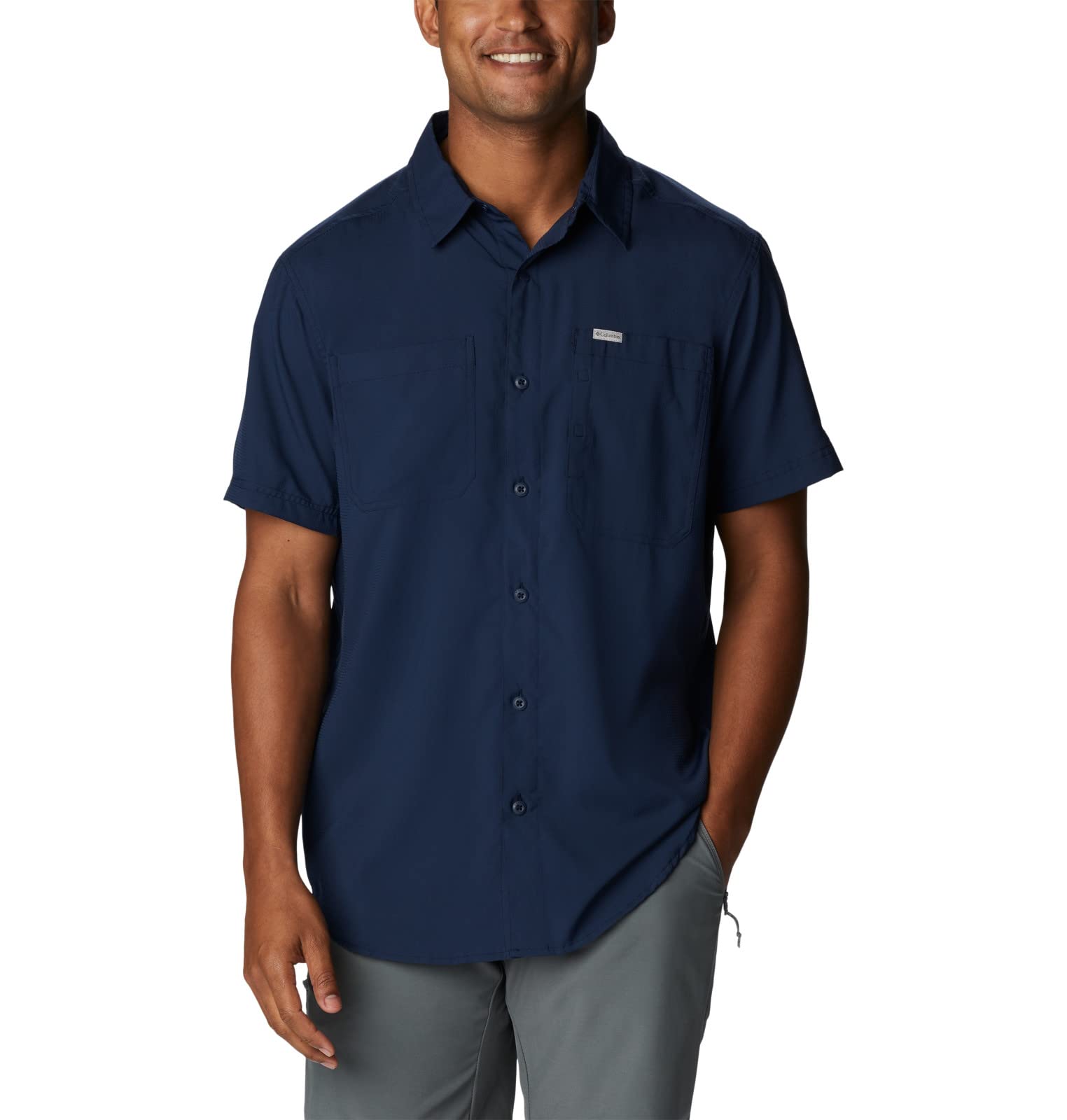 Columbia Men’s Silver Ridge Utility Lite Short Sleeve, Collegiate Navy, X-Small