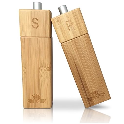 Rummershof Wooden Salt And Pepper Mill Set Made Of Bamboo Design Salt Pepper Duo With Durable Ceramic Grinder 1 Cheap Shopping Deli Berlin Cooking Ideas Recipes