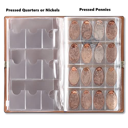 MUDOR Pressed Penny Collecting Book with Archival Diary, Souvenir Penny
