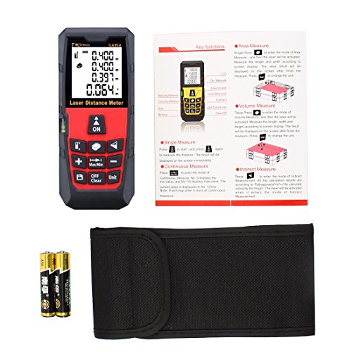 Laser Distance Measure 262ft 80m Mini Handheld Digital Laser Distance Meter Rangefinder Measurer Tape Diastimeter with LCD Backlight Red - Thumbnail 5