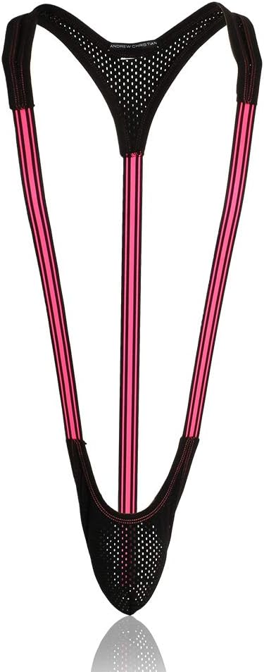 Andrew Christian Strap Mesh Singlet w/Almost Naked Pink