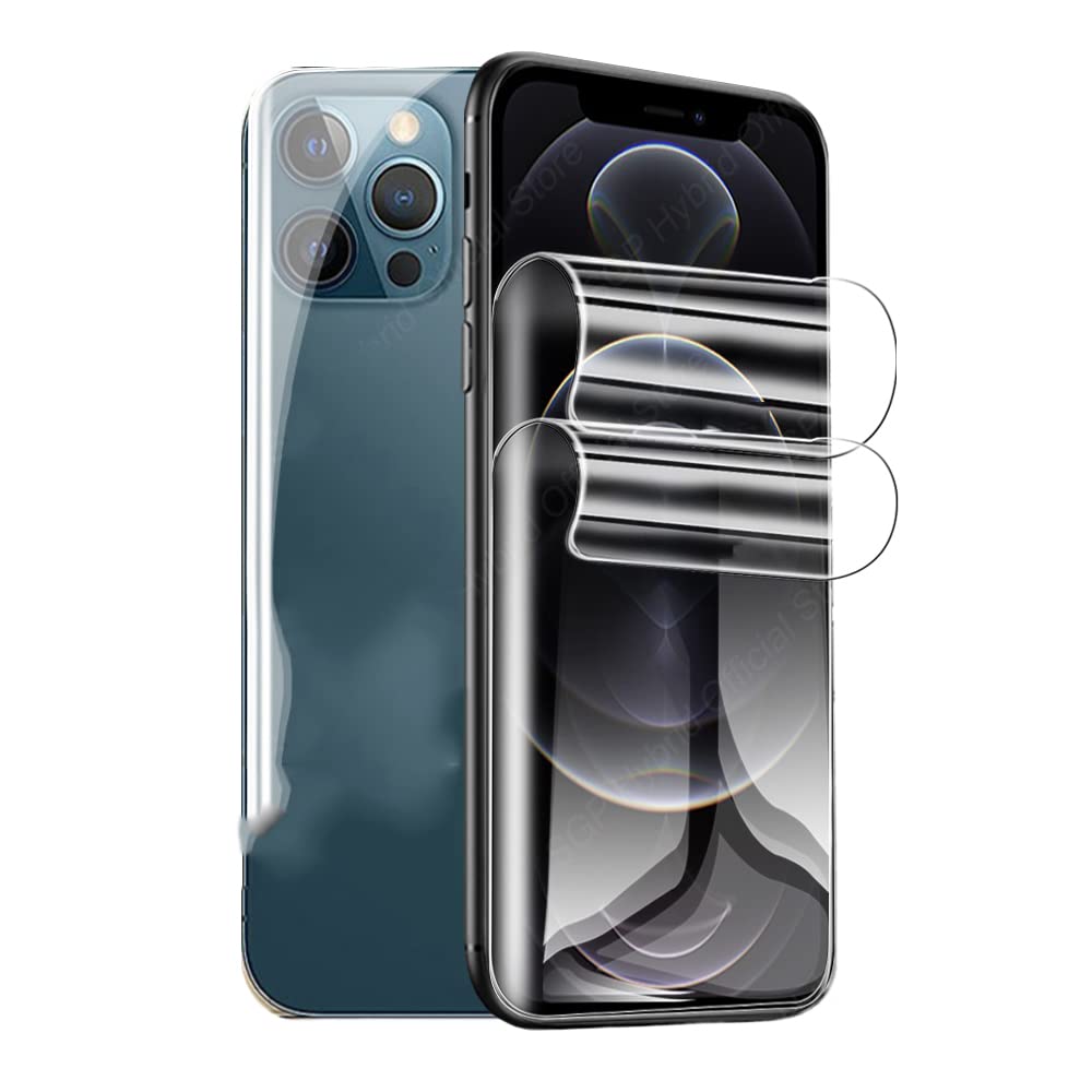 Snailcanfly 2Pcs Nano Hydrogel Film for iphone 13/13 pro 6.1" Soft Flexible Film Transparent TPU Screen Protectors Fingerprint Unlock Explosion-proof NOT Tempered Glass
