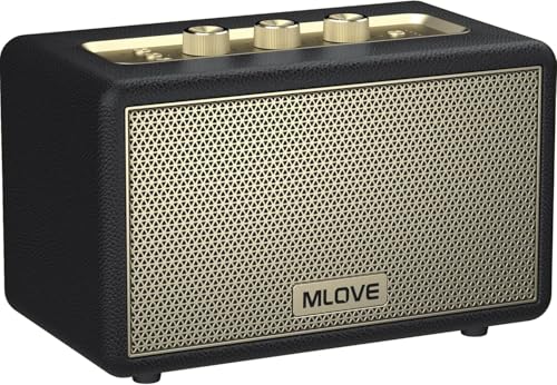 MLOVE A200 Portable Bluetooth Speaker with Aux Input, Micro SD Slot, USB Port, Powerful Subwoofer, TWS Docking, Long Battery and 80W
