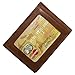 VODUX Men's Lambskin Leather Spring Money Clip Compact Bifold Front Pocket Wallet Brown