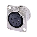Neutrik NC4FD-L-1 4-Pole Female Receptacle, Nickle with Silver Contacts