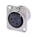 Neutrik NC4FD-L-1 4-Pole Female Receptacle, Nickle with Silver Contacts
