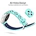 UMTELE Soft Silicone Replacement Band Sport Strap with Ventilation Holes for Apple Watch Nike+, Series 2, Series 1, Sport, Edition, Teal/Blue