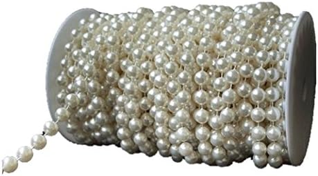 Sportsmax Large Jewelry Pearls Faux Crystal Beads by the Roll - 10mm, Ivory