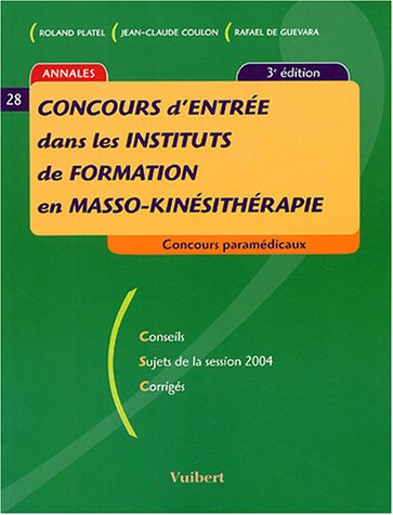 Concours d'entrée dans les instituts de formation en masso-kinésithérapie