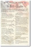 The U.S. Constitution - The Bill of Rights - US History Government Classroom School Poster