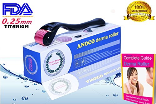 Premium Derma Roller with 540 Micro Needle Titanium Best Derma Roller Kit Micro Roller FDA Approved Needling Roller Skin Care 0.25mm is very useful for face eye body hair loss