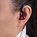 iAltCom Gab Gear Comfortable Stereo Wired Ear-hook Earbuds with Microphone in Red and Black