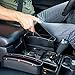 MOPANXI Car Seat Pockets PU Leather Car Console Side Organizer Seat Gap Filler Catch Caddy with Non -Slip Mat 9.2x6.5x2.1 inch Black (2 Pack)