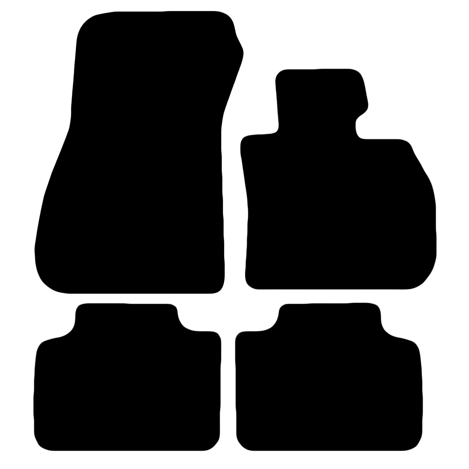 Carsio Carpet Car Mats For BMW 2 Series Active Tourer 2014+ 4 Piece Set Tailored Fit Floor Mat Complete Accessory Black Custom Fitted - All Weather, Anti-Slip Backing & Black Trim