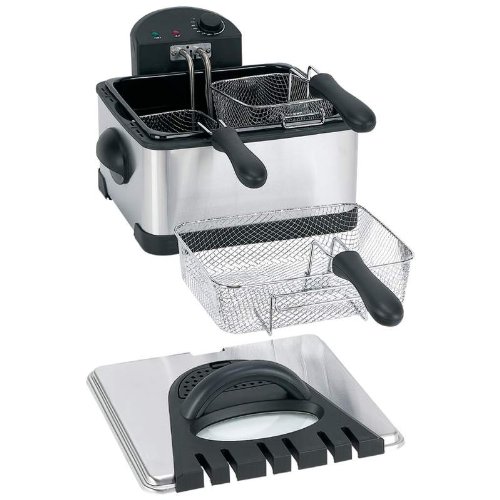 Click Here to See More Images Maxam KTELFRY4 Electric Deep Fryer, 4 quart