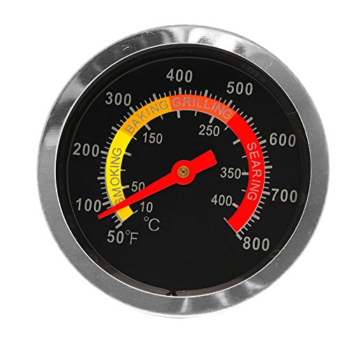 HittecH Stainless Steel Barbecue BBQ Smoker Grill Thermometer Temperature Gauge 10-400¡æ