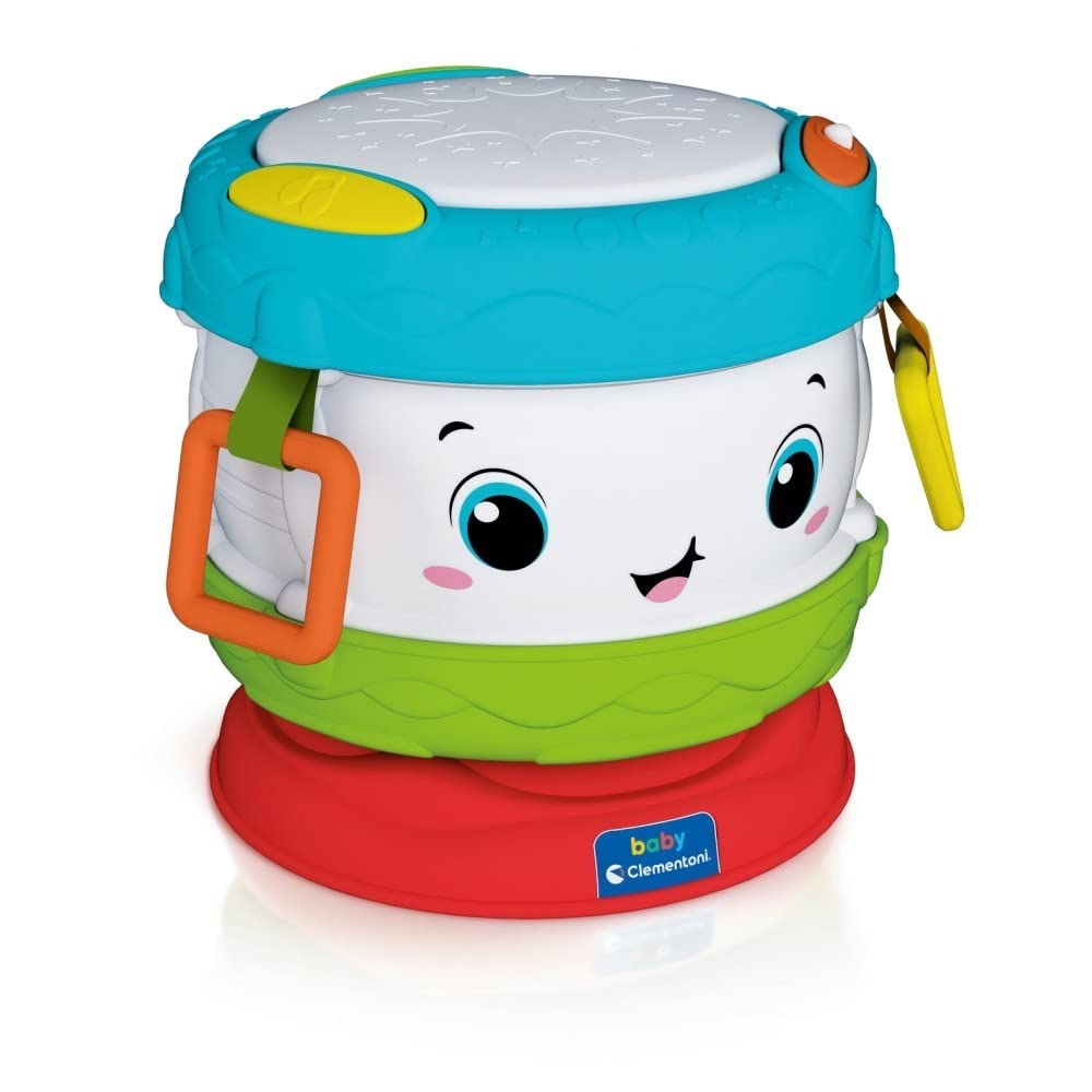 Clementoni -My Baby Activity Drum, First Age, Educational Early Learning Toy-10 Months and More, 17409, Cranberry