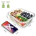 RENPHO Glass Meal Prep Containers 3 Compartment,Bento Box Containers Glass Food Storage Containers with Lids,Food Prep Containers Glass Storage Containers with lids Lunch Containers[3-Pack, 36oz]