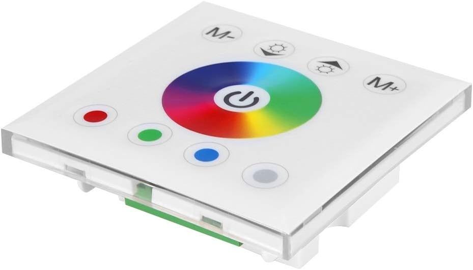 Dingln Wall Mounted Colorful RGBW LED Touch Panel Controller Dimmer Switch For Strip Light White - Image 4