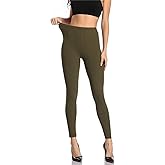 Kotii Women's Soft Full Length Leggings High Waist Ankle Length Leggings Pants Tights