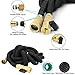 Podura Expandable Garden Hose 25Ft with Solid Brass Connector 9-pattern Nozzle for Watering Plants,Showering Pets,Cleaning Patio - Black