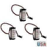 Three Exell PLC Lithium 3.6V 2100mAh Computer Backup Batteries, Replacements For Mitsubishi A, A SERIES, A1FX CPU, A1FX CPU ROBOT CONTROL, A1S, A2S, A2S SERIES, A6BAT, A6BAT(MR-BAT), ANS, ANS PLCS, ANS SERIES, BM6970MC, LIBAT-H, MR-2JS, MR-BAT, MR-J2, MR-J2A, MR-J2S, MR SERIES, MOTION ROBOT, Q, Q SERIES, RH-10AH, RH-15AH, RH-5AH, RP-1AH, RP-3AH, RP-5AH, RV-12S, RV-1A, RV-2AJ, RV-3AL, RV-4A, RV-5AJ, RV-6S, Dantona COMP-153, Eternacell B9670MC, Hitachi H SERIES PLCS, Maxell ER17/33WKP