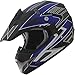 Adult Motocross ATV Helmet Dirt Bike OffRoad Mountain Bike Helmet Goggles Gloves Combo Matt Blue 189 (Med)