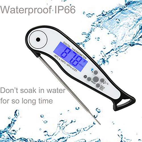 Meat Thermometer for Grilling, Digital Meat Thermometer Oven Safe with Timer for Smokers
