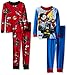 Batman Lego Little Boys' Lego Heroes 4-Piece Pajama Set, Blue/Red, 4