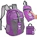 bago Lightweight Small Hiking Backpack for Women and Men - 25L Travel Day Pack - Foldable Hiking Daypack Ultralight for Camping Outdoor Sports - Day Bag Packable Backpack for Travel (Purple)