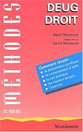 Méthodes de travail, DEUG droit
