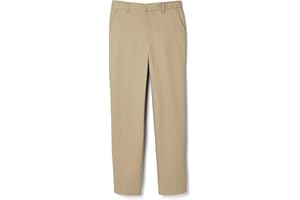 French Toast Boys' Relaxed Fit Twill Pant with Adjustable Waist in Standard Slim and Husky