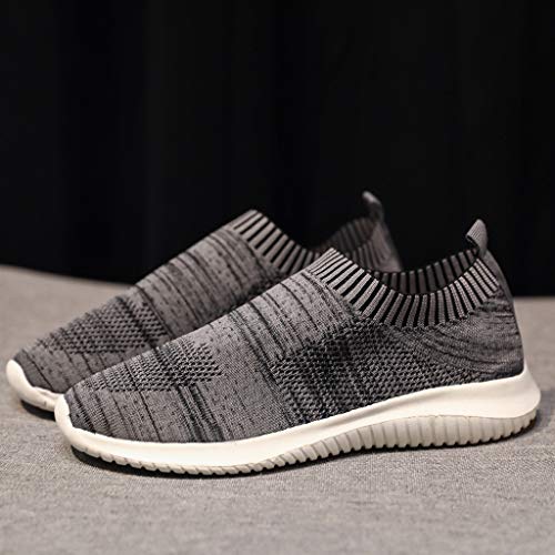 Women's Fashion Sneakers Breathable Mesh Casual Sport Shoes Comfortable Walking Shoes (Gray -5, US:9.0) - Thumbnail 5
