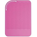 OXO Good Grips Heat Resistant Silicone Travel Mat for Curling Irons and Flat Irons,Pink
